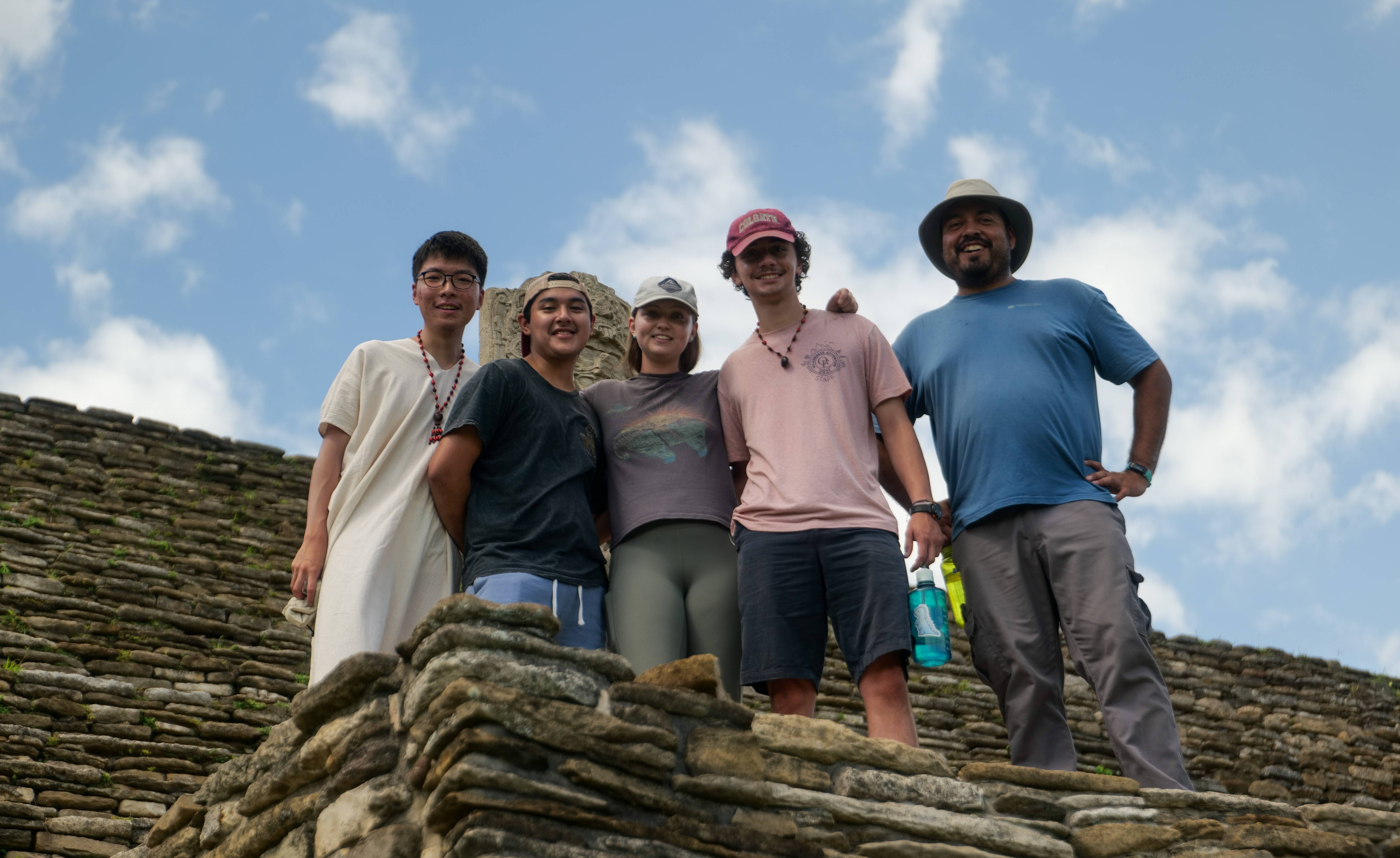 Yiduo He '24 with research group in Mexico