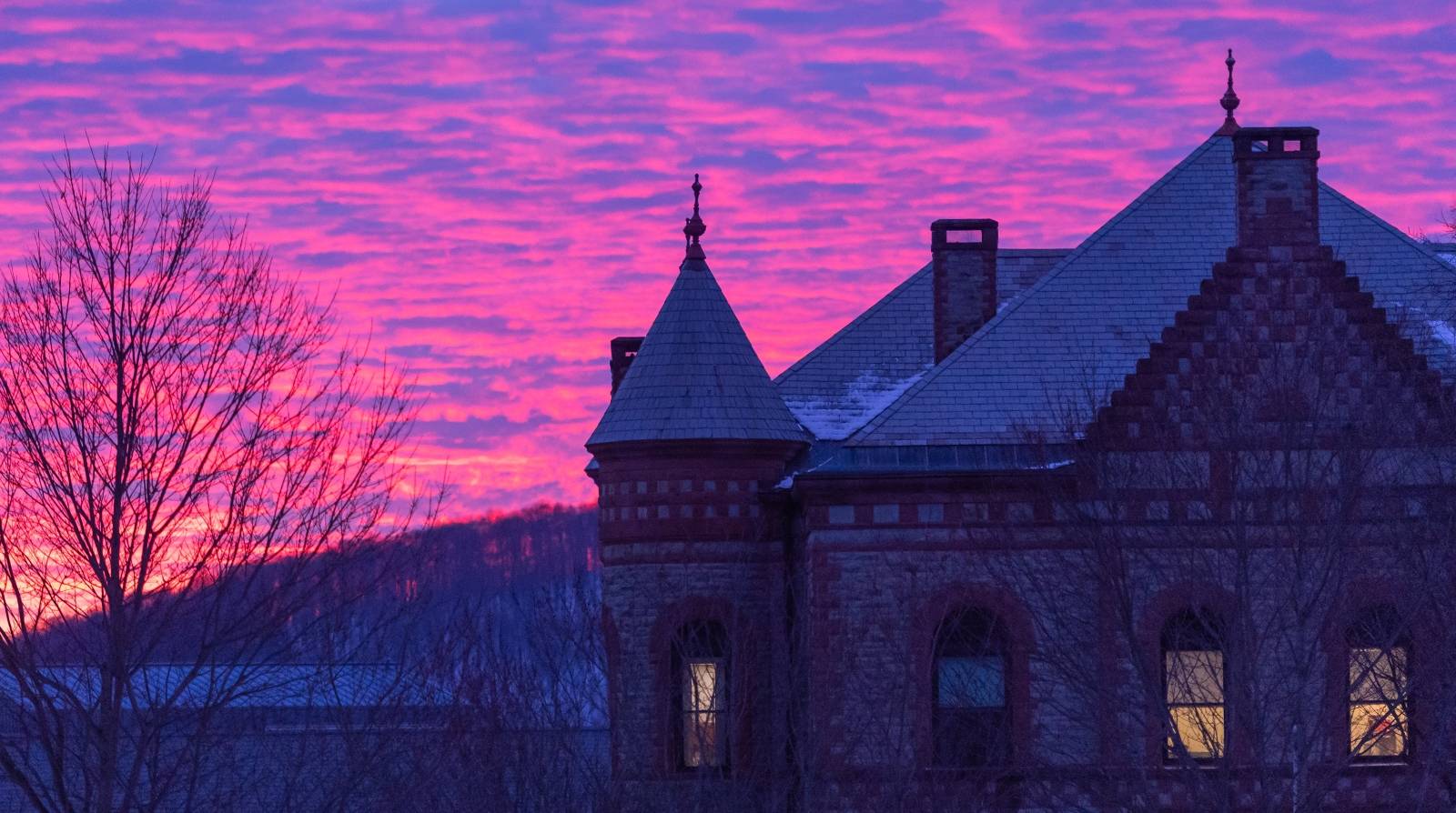 Night sky over JBC Hall.