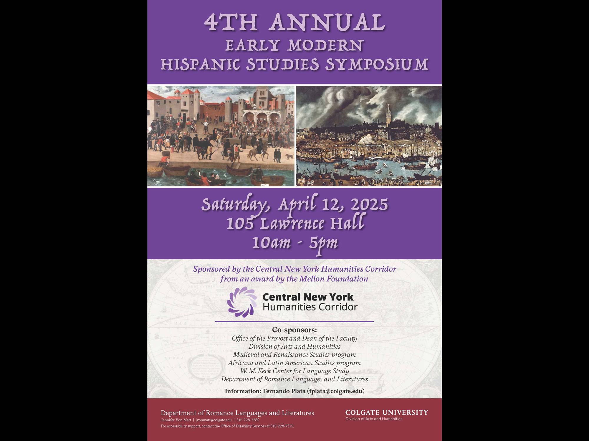 poster for Early Modern Hispanic Studies symposium