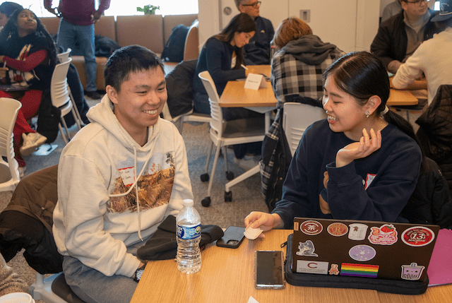 Two Colgate students during TIA weekend 