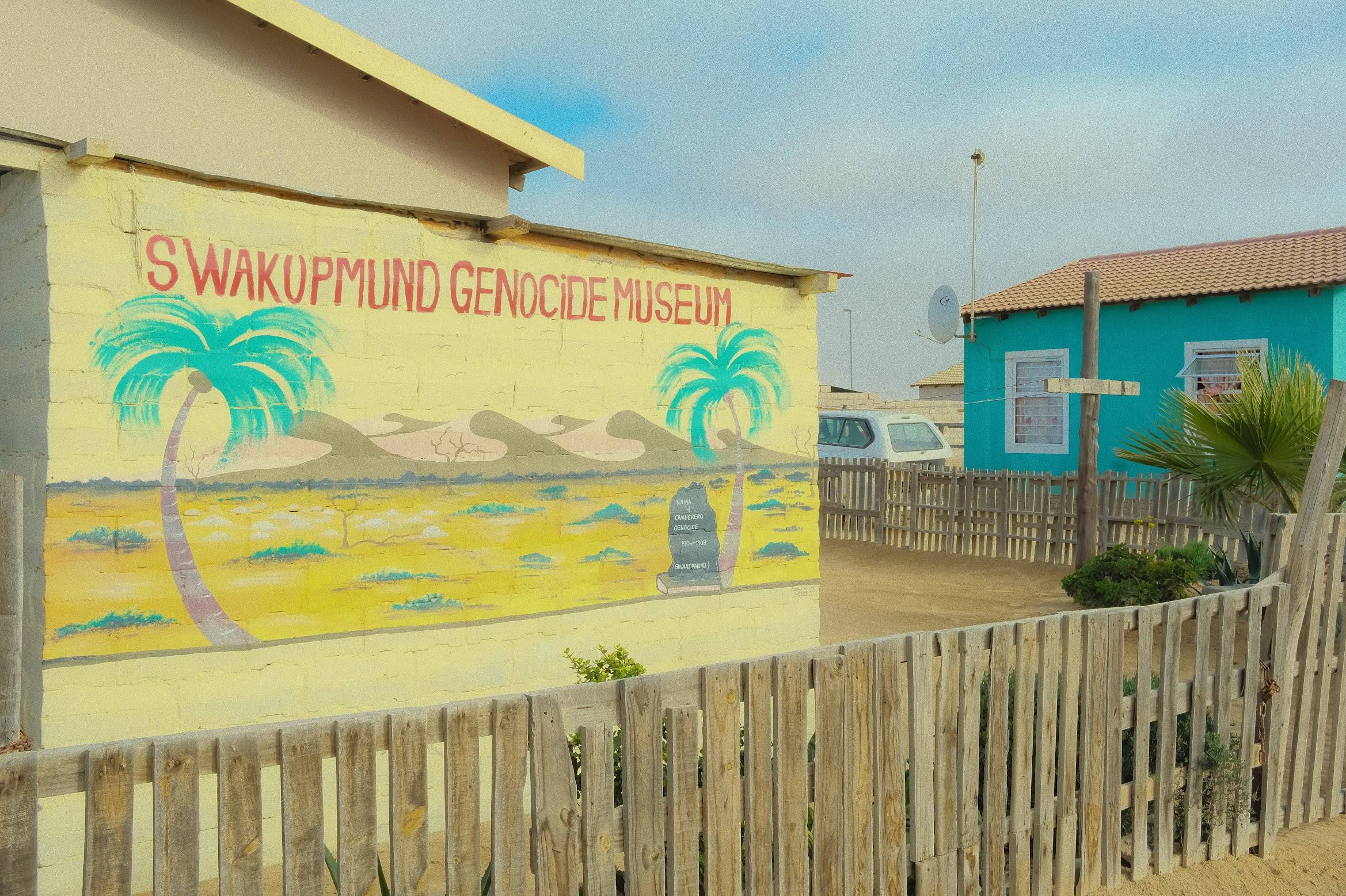 Outside of the Swakopmund Genocide Museum in Namibia. 