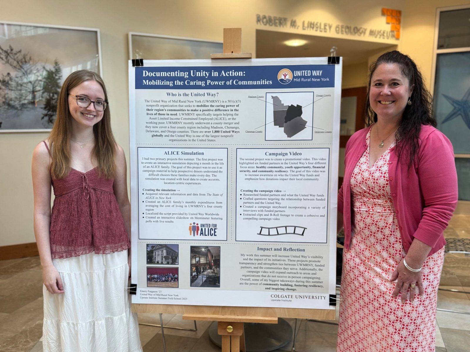 Emery Furgason ’27 worked with the United Way of Mid Rural New York as part of the Summer Field School research project.