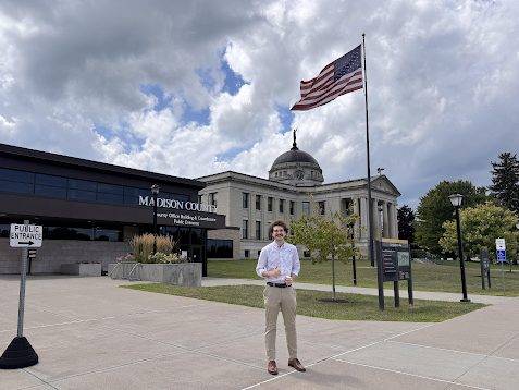 Brendan Werries ’27 spent the summer working with the Madison County Public Information Office, helping to create a file organization system and archive for their collection of county photographs.