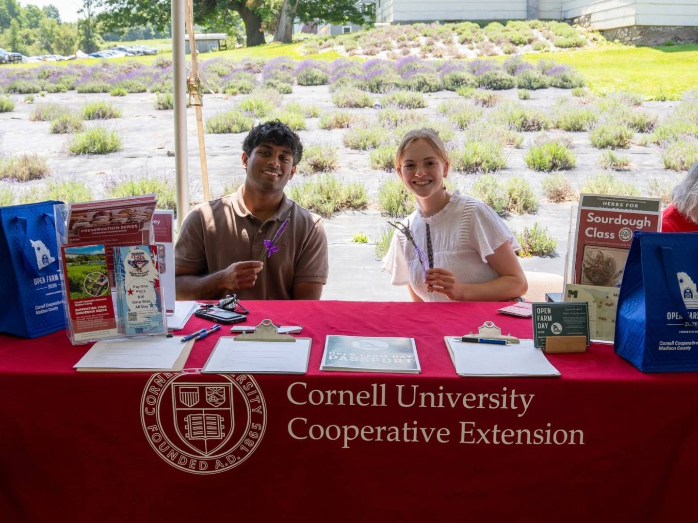 Tejas Prakash ’28 conducted consumer surveys at various farmers markets and local food events across Madison County as part of his work with Cornell Cooperative Extension of Madison County this summer as part of the Upstate Institute Summer Field School.