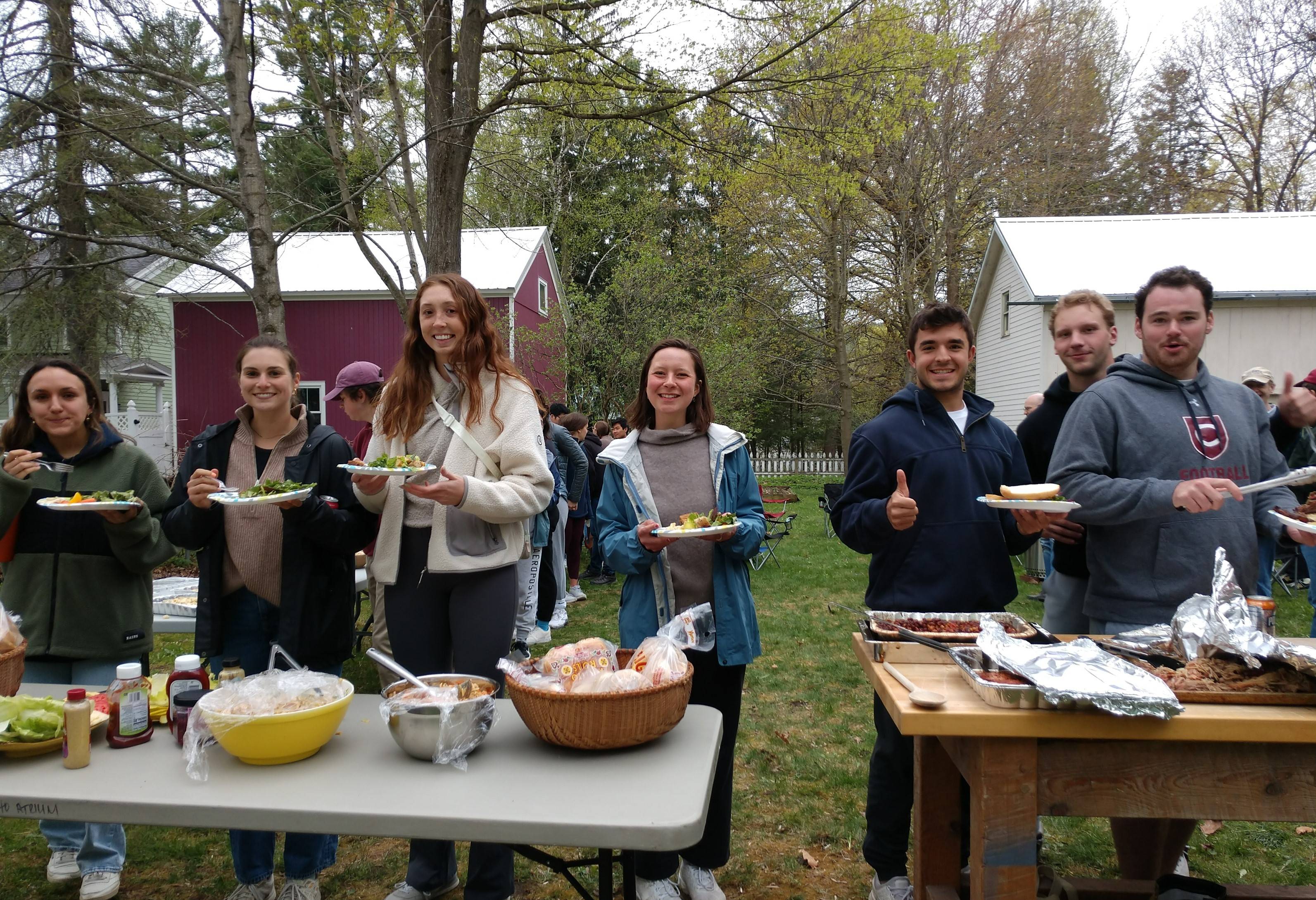 On line at the Geography Barbeque.