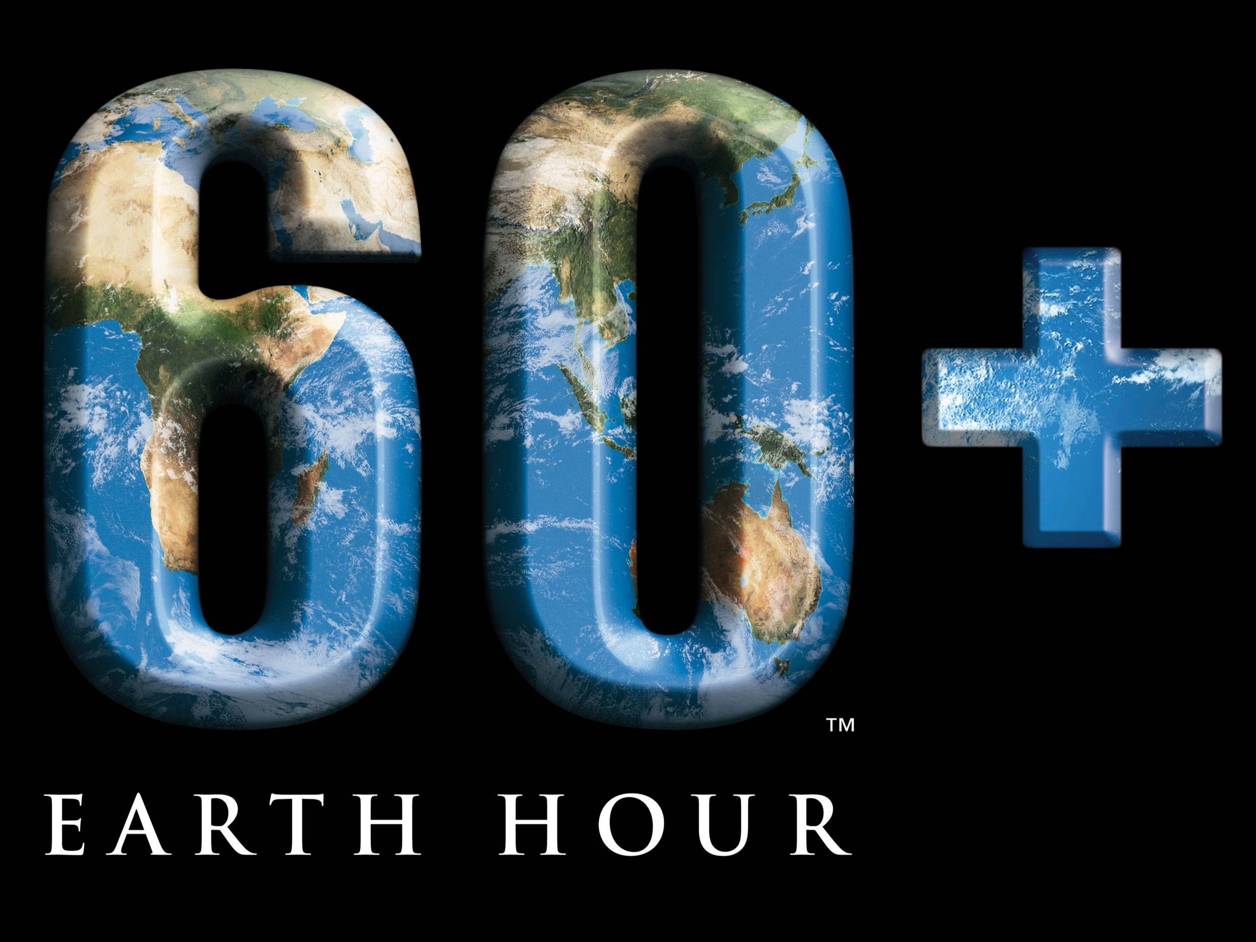 Earth Hour logo "60 +"