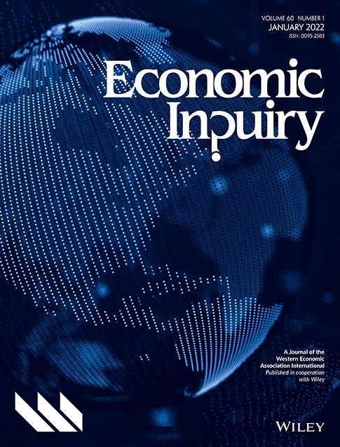Cover of Economic Inquiry Jan. 2022