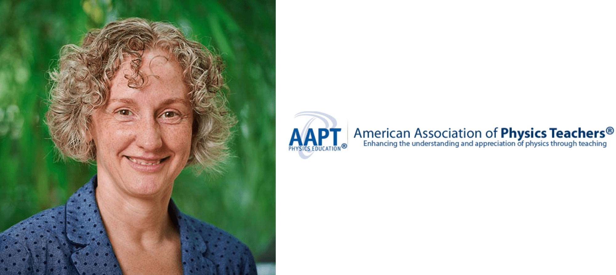 Beth Parks portrait with AAPT logo