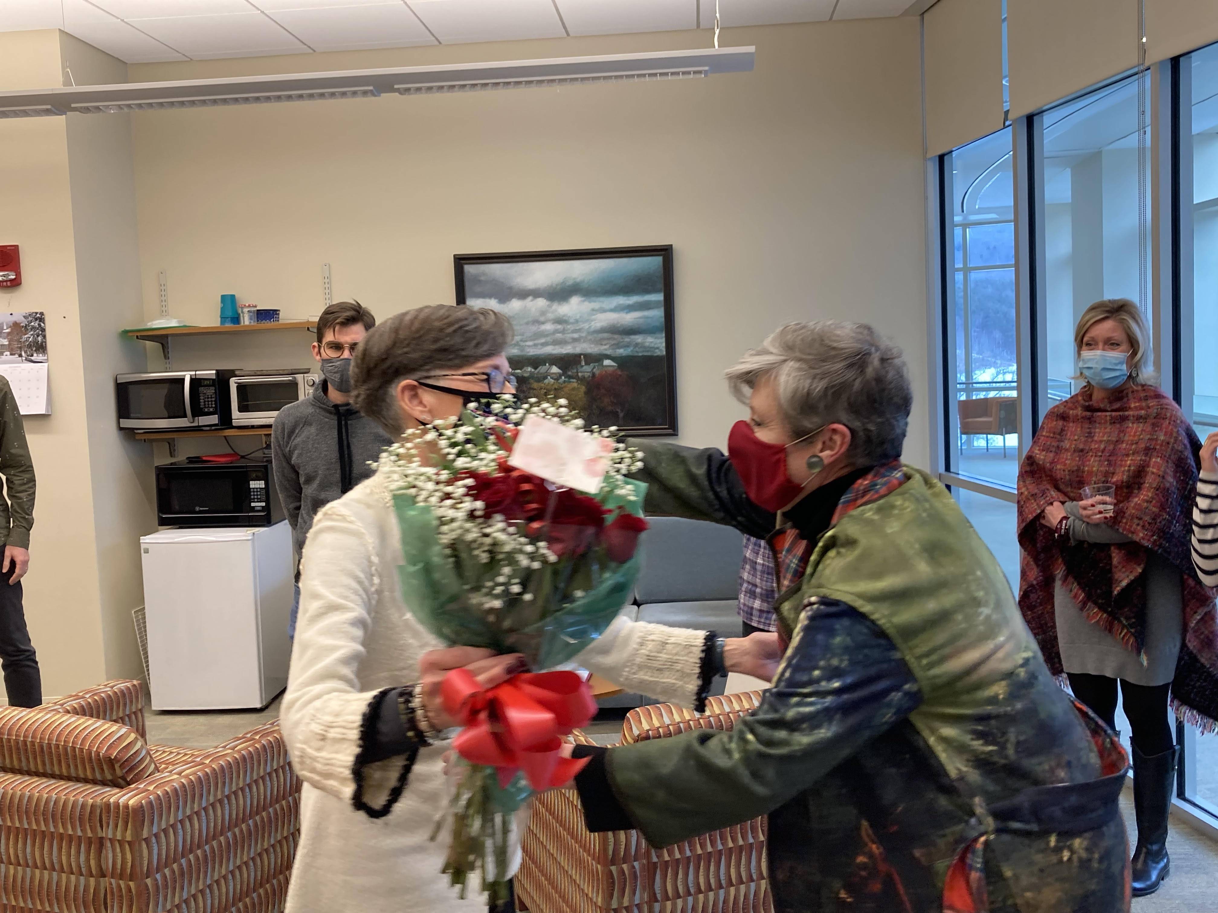 Professor Maureen Hays-Mitchell and Interim Provost and Dean of the Faculty Ellen Kraly