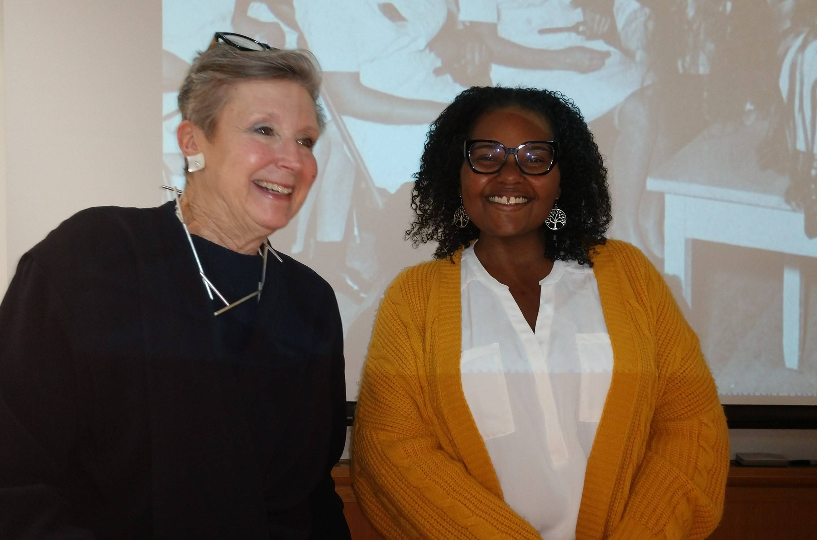 Dr. LaToya Eaves with Professor Ellen Kraly