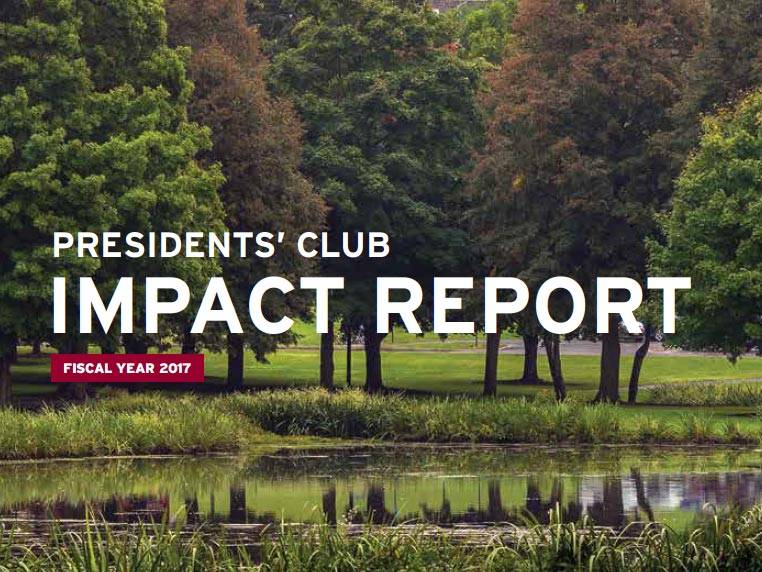 Cover of the 2017 Presidents' Club Impact Report