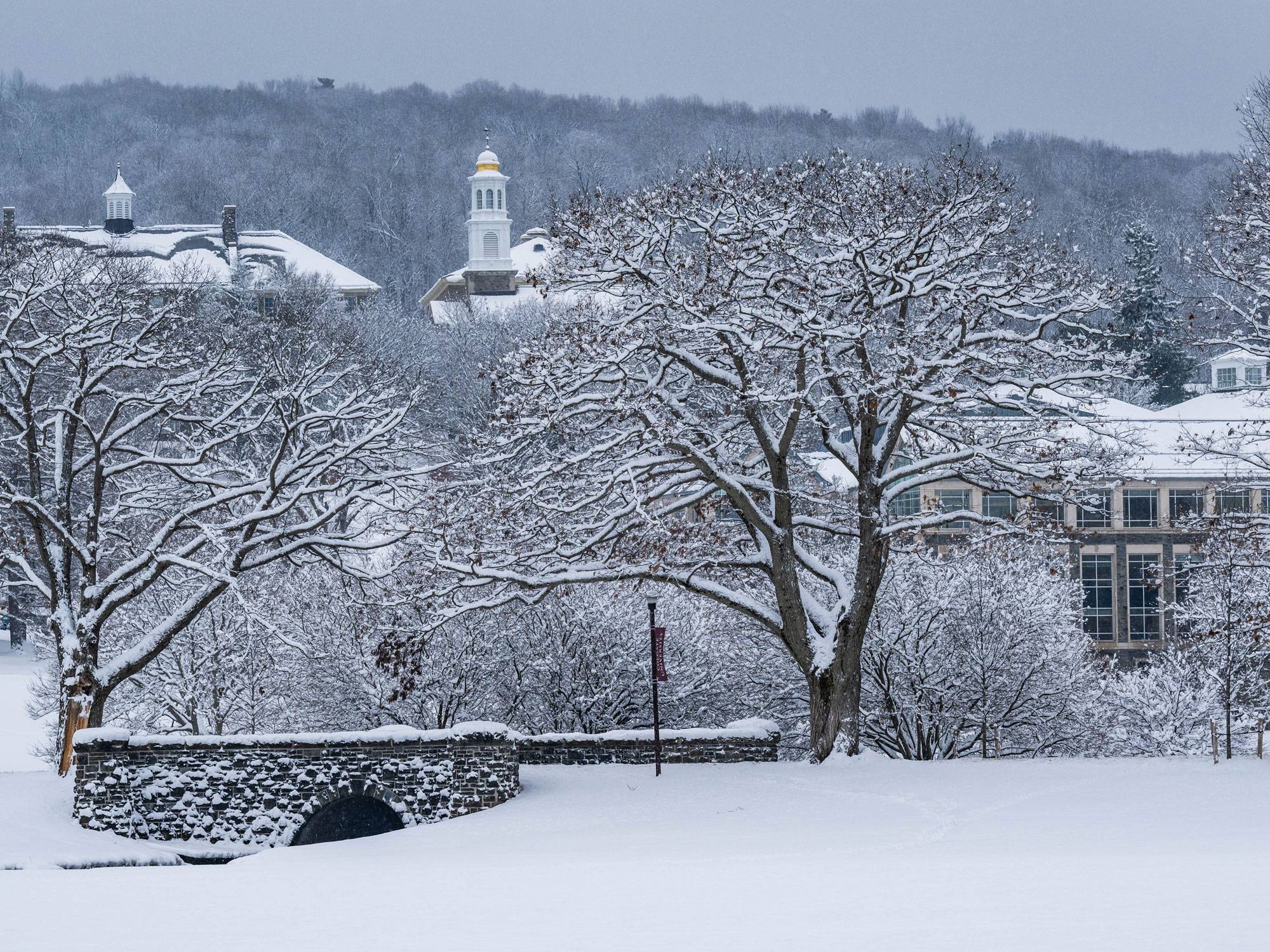 Colgate campus in winter