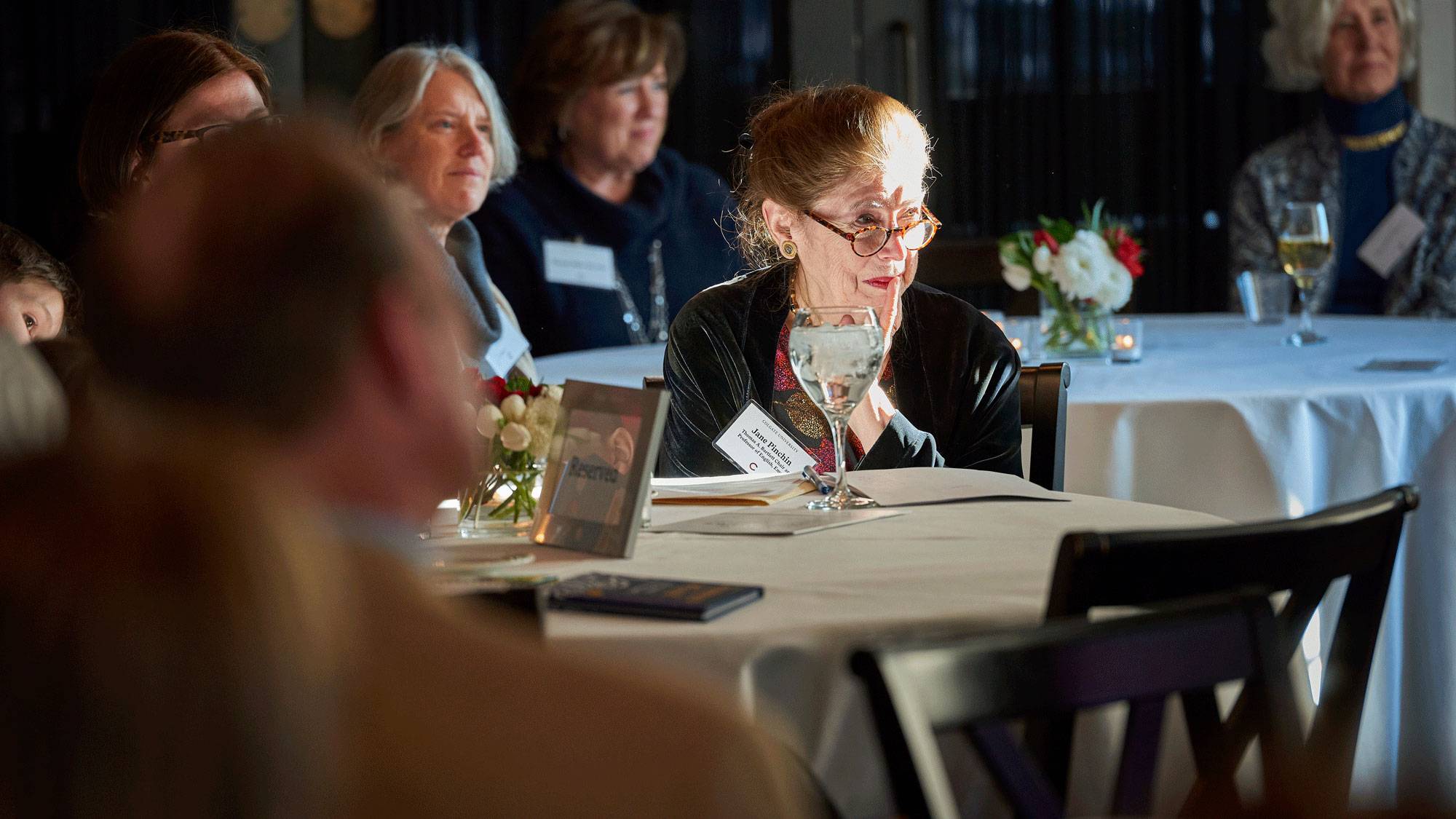 Professor Jane Pinchin at table