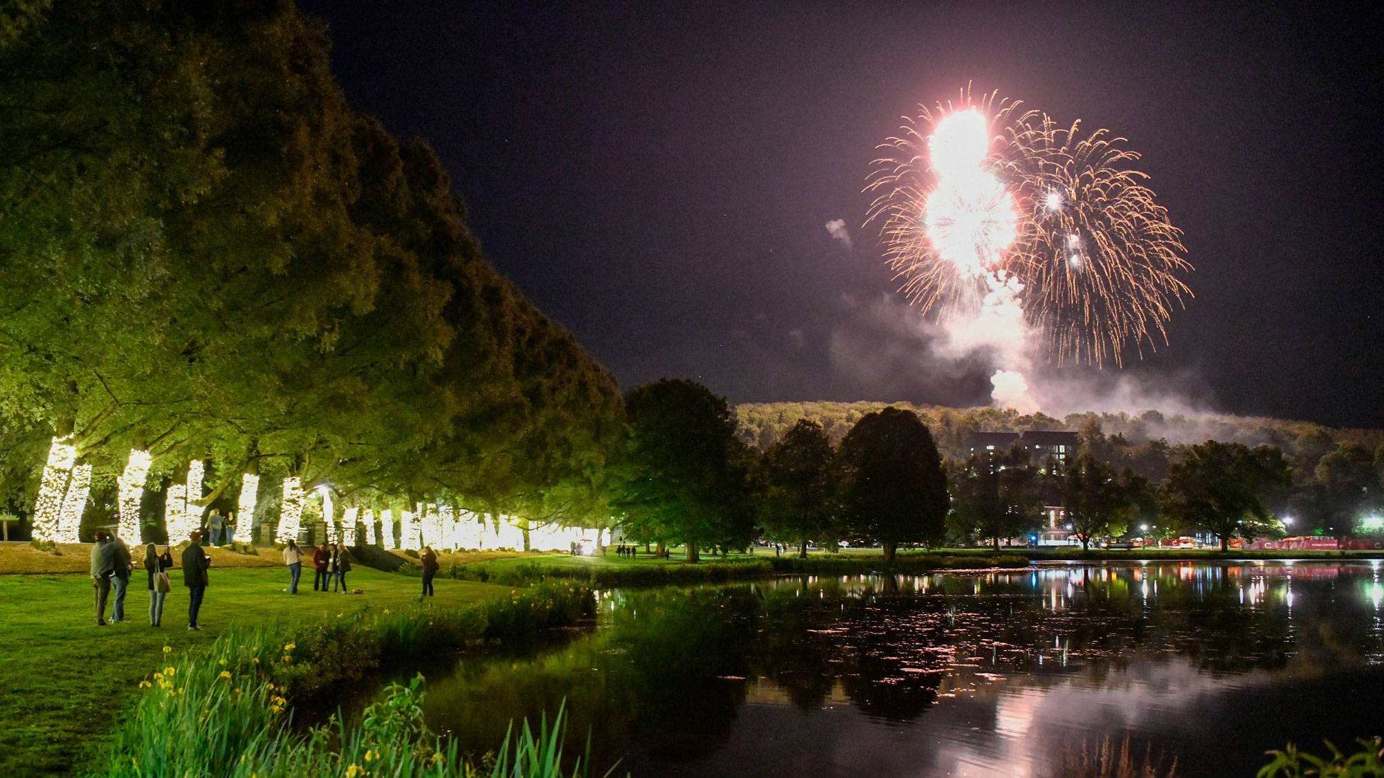 Fireworks over Taylor Lake