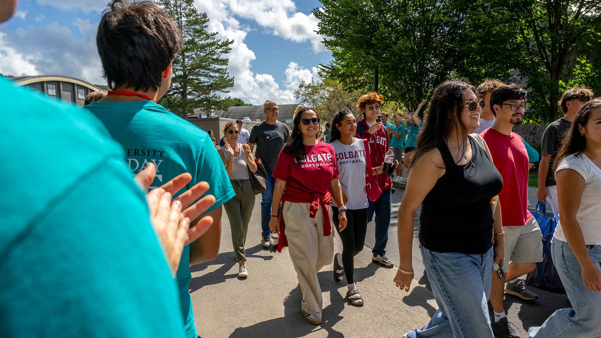 Members of the Class of 2030 arrive on campus (photo by Mark DiOrio)
