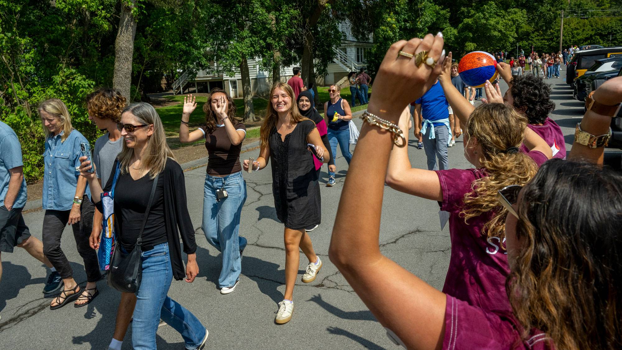 Current students cheer members of the Class of 2029