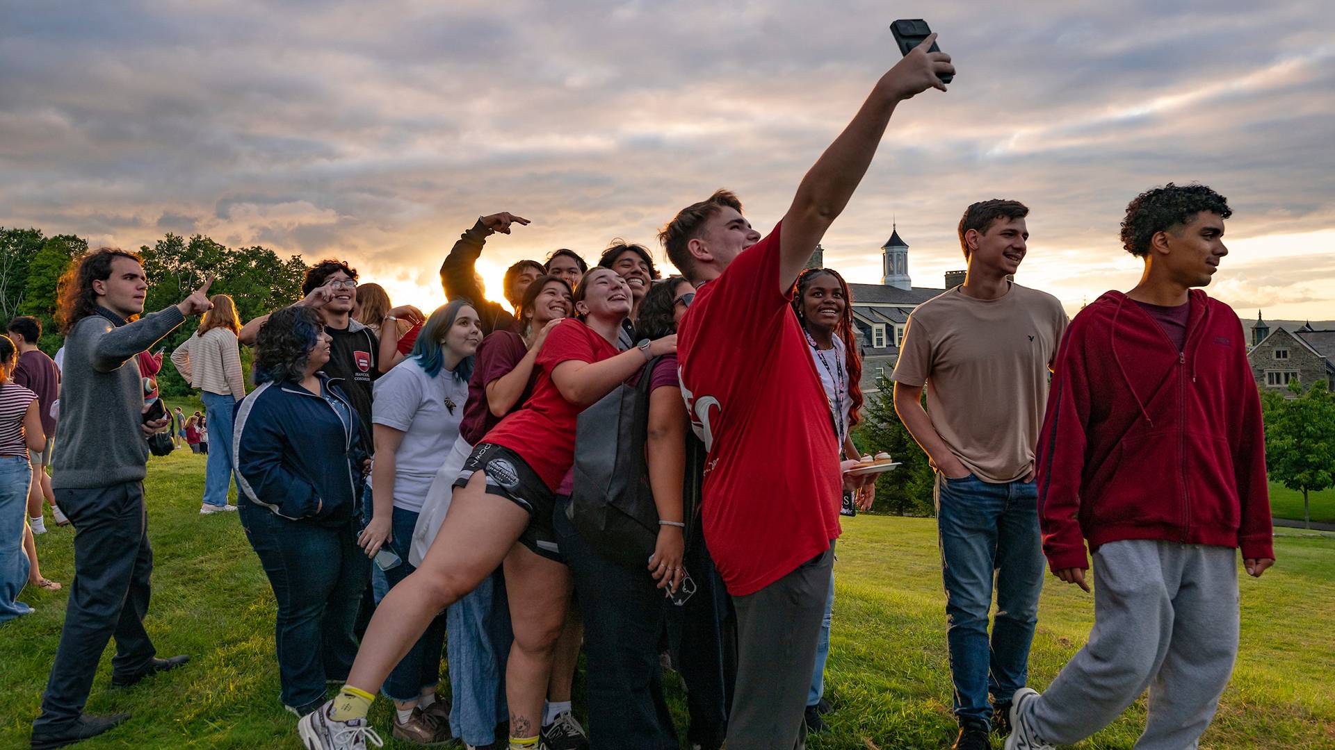 First sunset group selfie