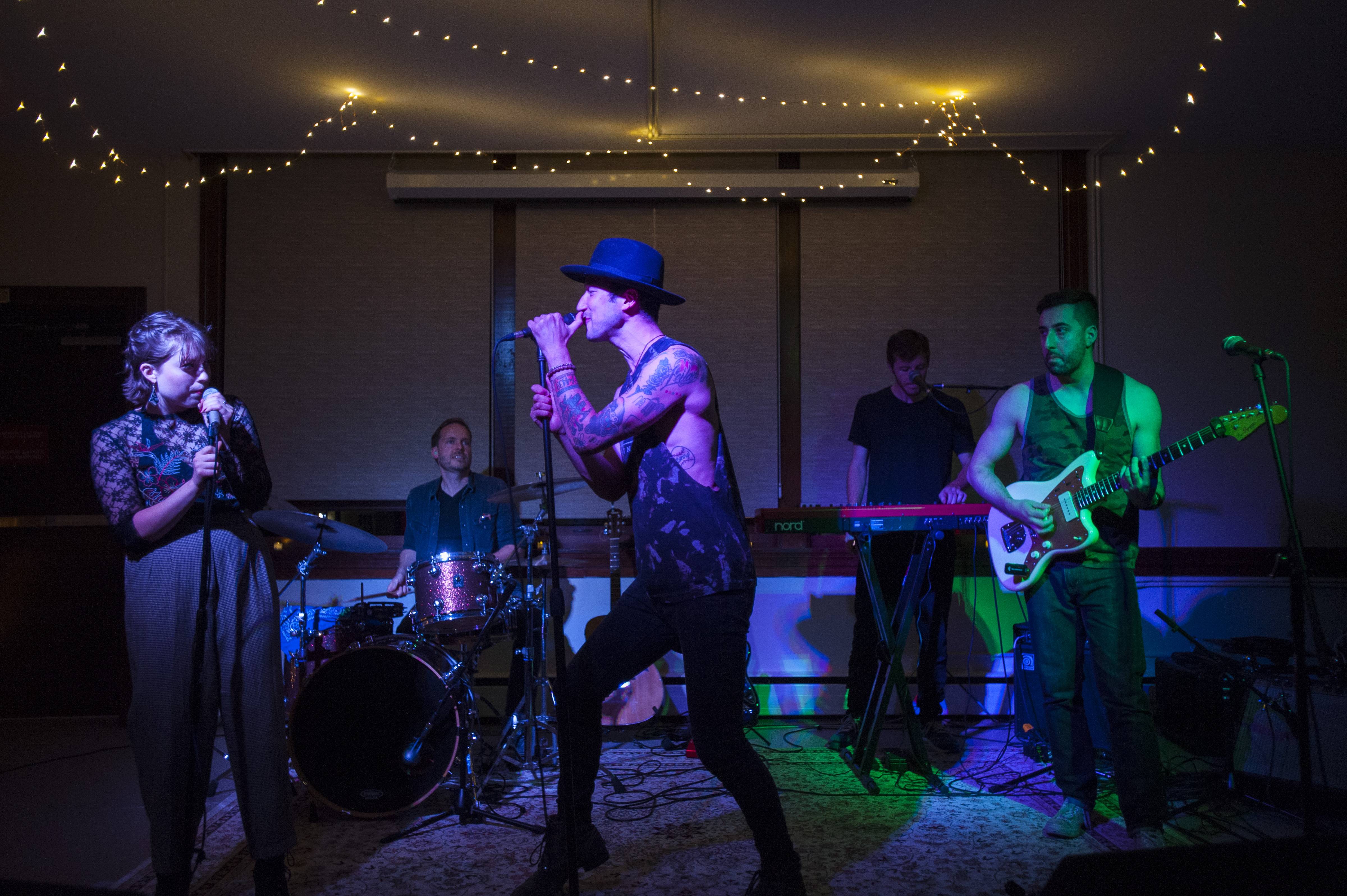 Andy Suzuki & The Method play the Brown Commons Coffeehouse — the inspiration behind the Live Music Collective photographed at a live concert. 