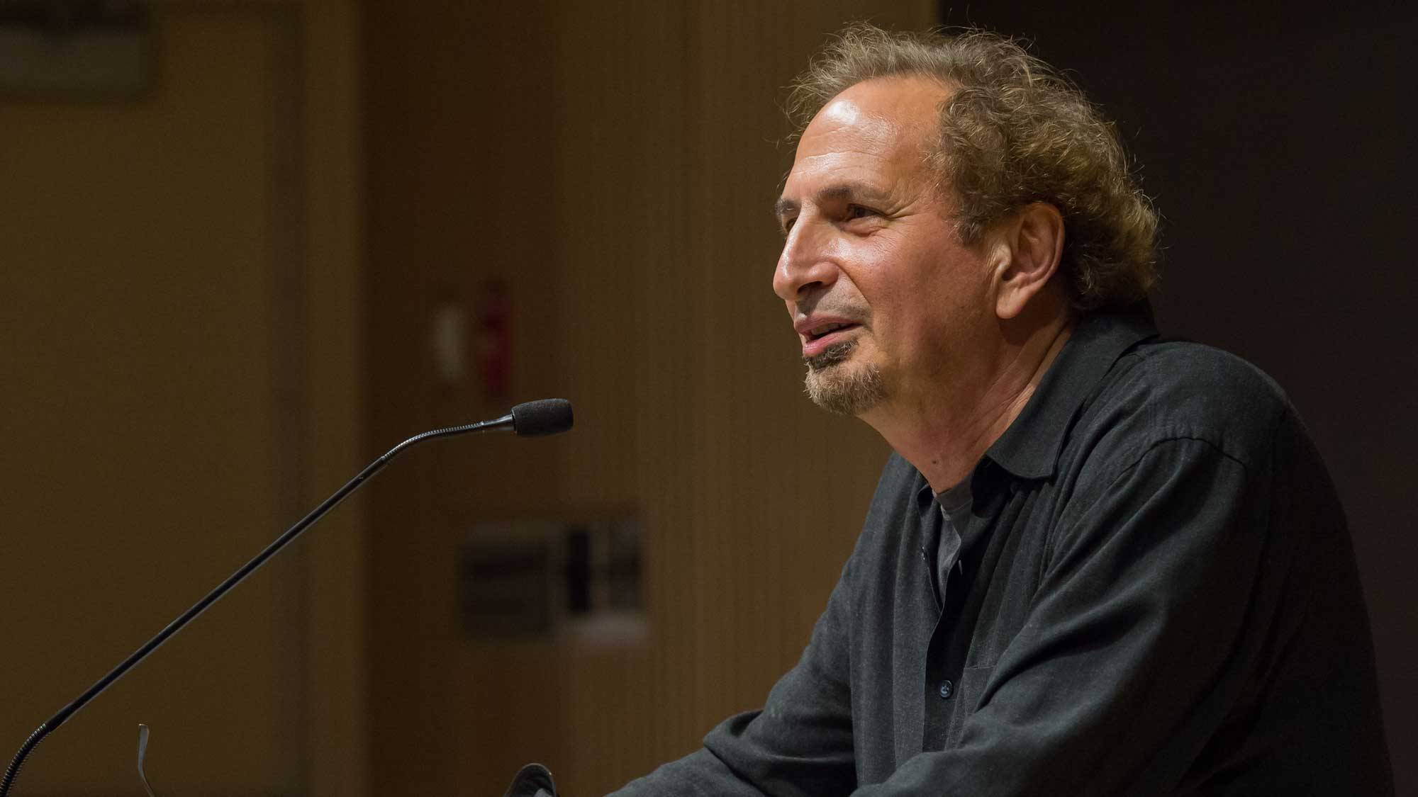 Peter Balakian speaks at podium