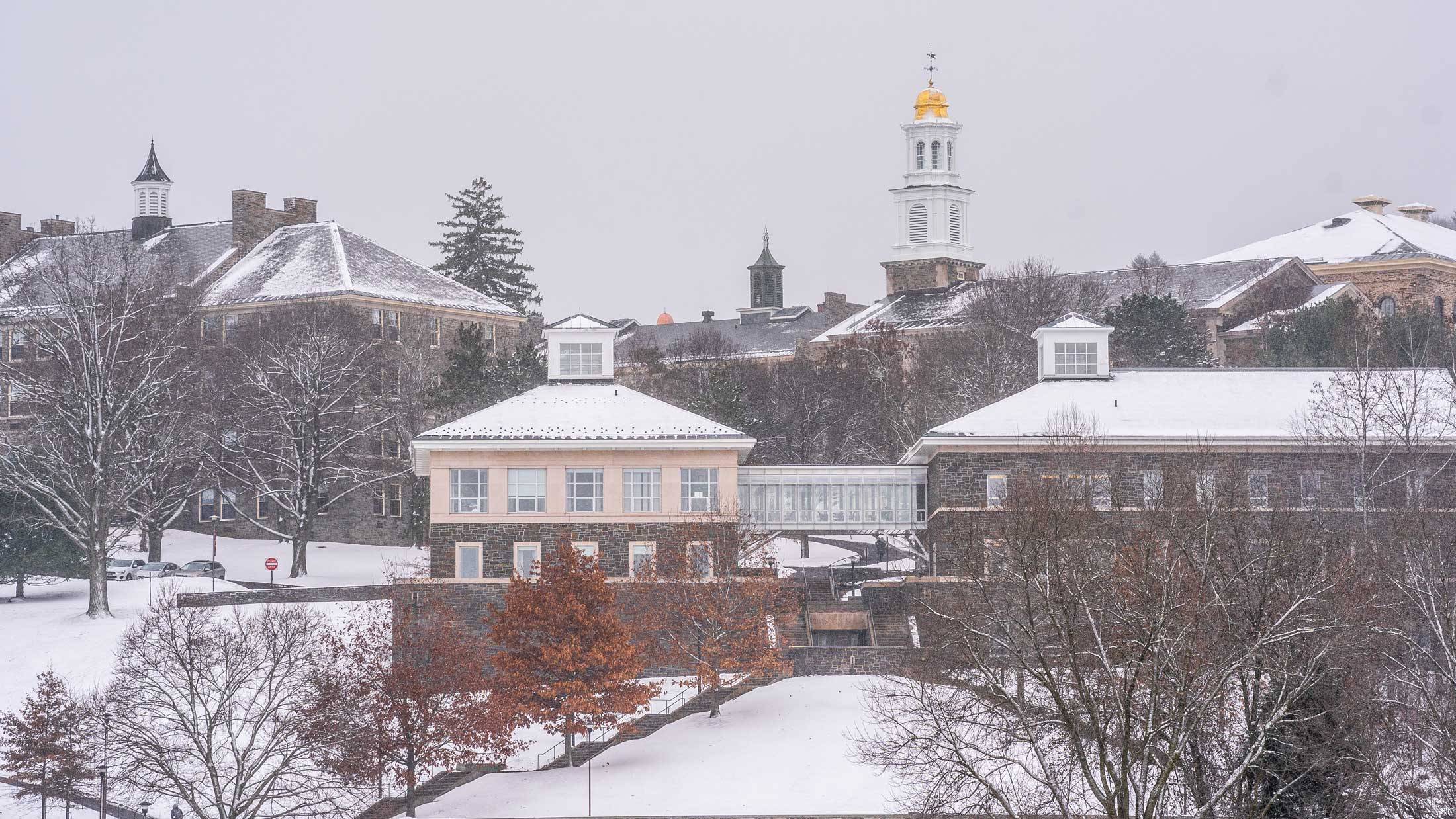 campus in winter