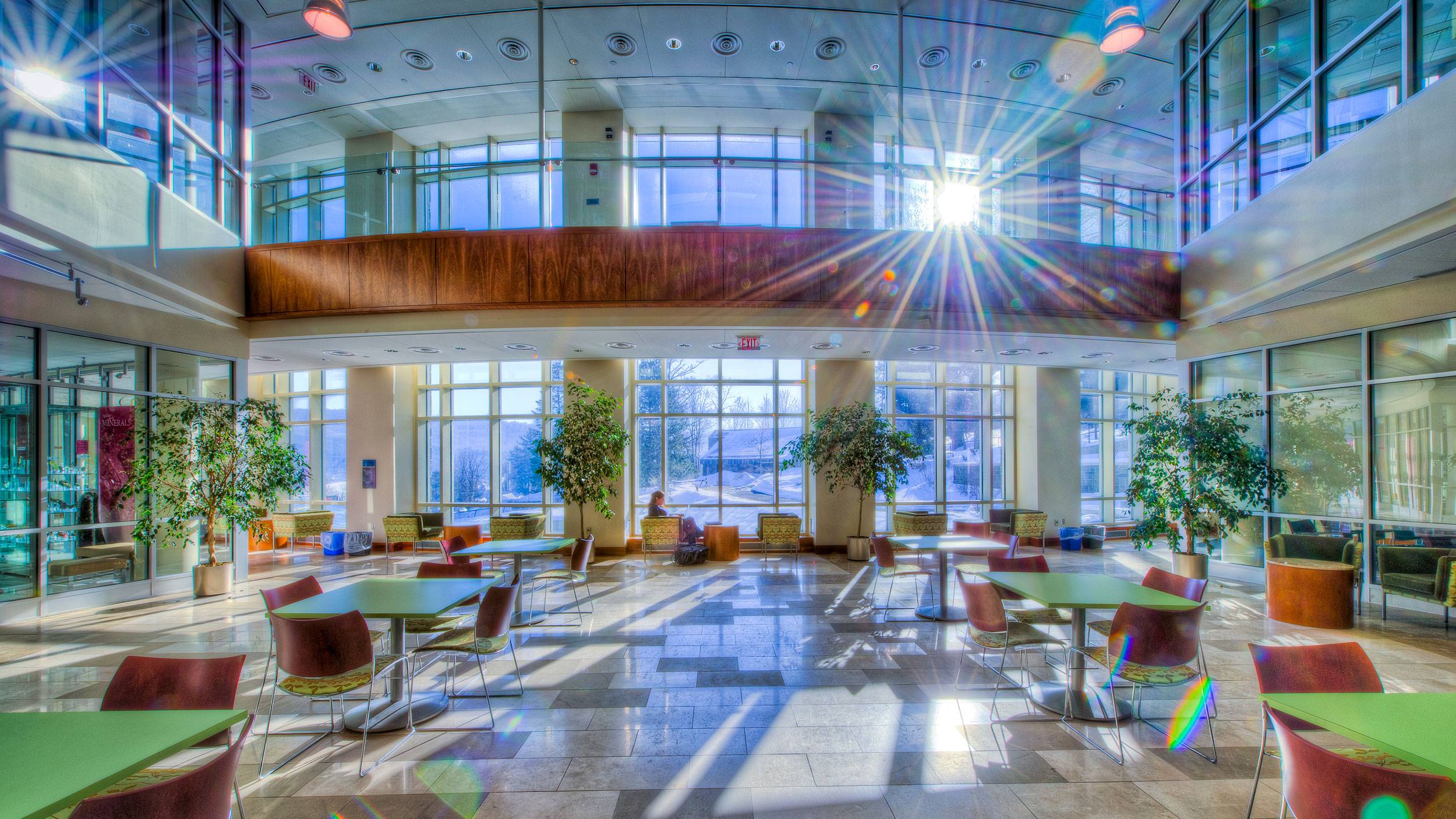 Sunrise in the Ho Science Center’s Cunniff Commons