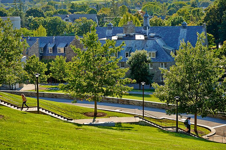 Colgate University lawn and trees