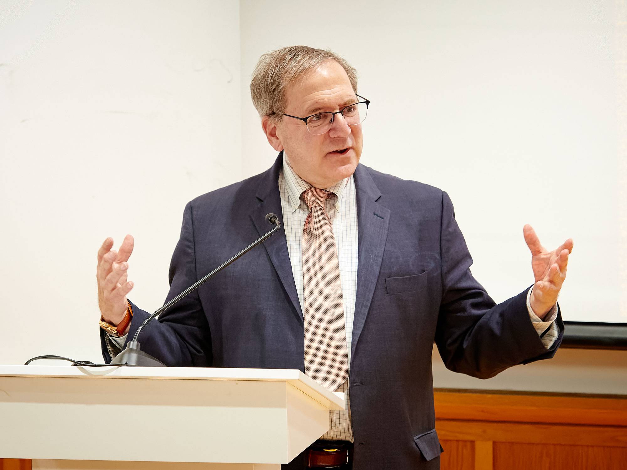 New York Times White House and national security correspondent David Sanger discusses his new book, New Cold Wars: China’s Rise, Russia’s Invasion, and America’s Struggle to Defend the West on March 26 in Persson Hall Auditorium for the Lampert Institute for Civic and Global Affair’s spring 2024 lecture series.