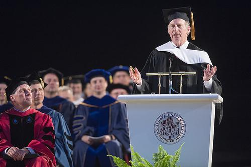 Richard Haas delivers an address at Commencement 2018