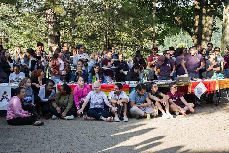 Large group of students posed