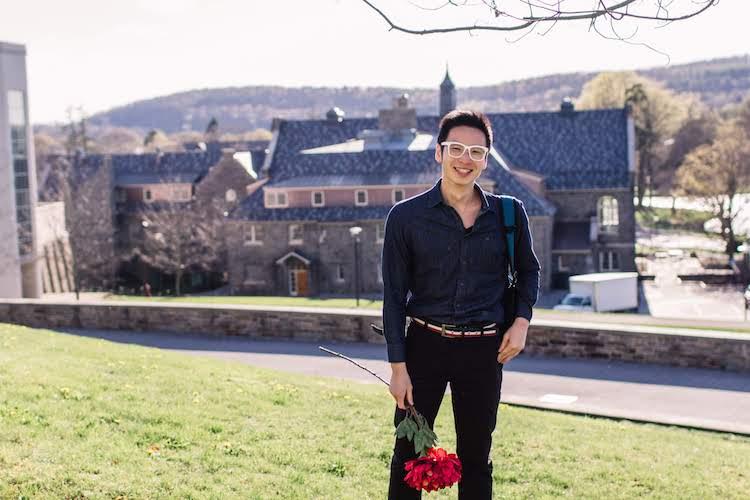 Bobae Kang '16 poses on Colgate's campus