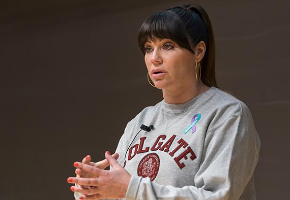 Sexual assault survivor Brenda Tracy speaks at Colgate