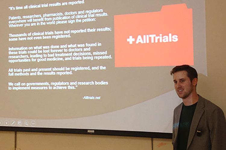 Colgate alumnus speaks on prescription drug clinical trial transparency