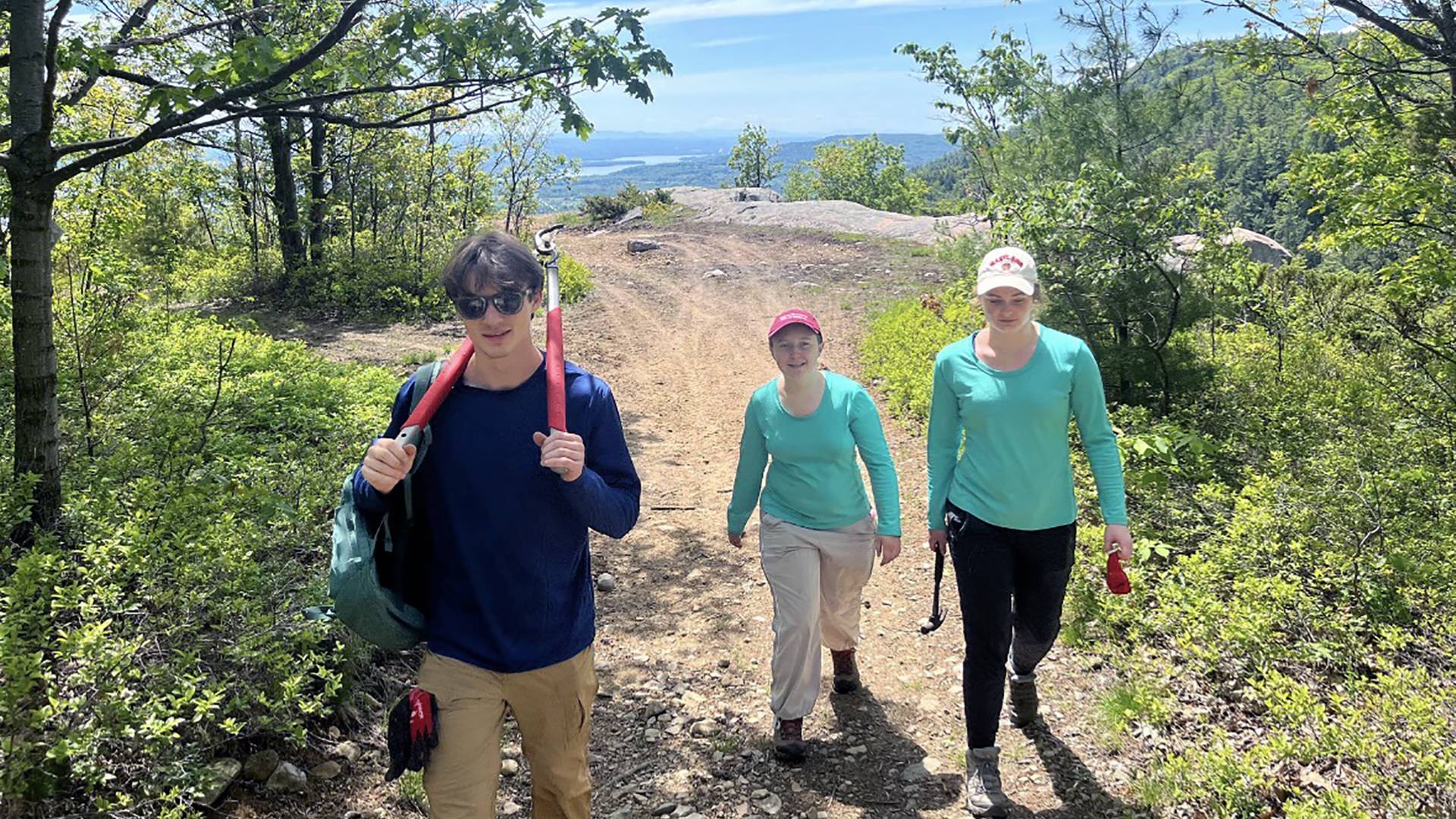Students on Adirondack trail