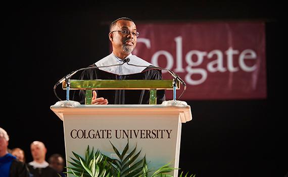 Eddie Glaude Jr. speaks at a podium