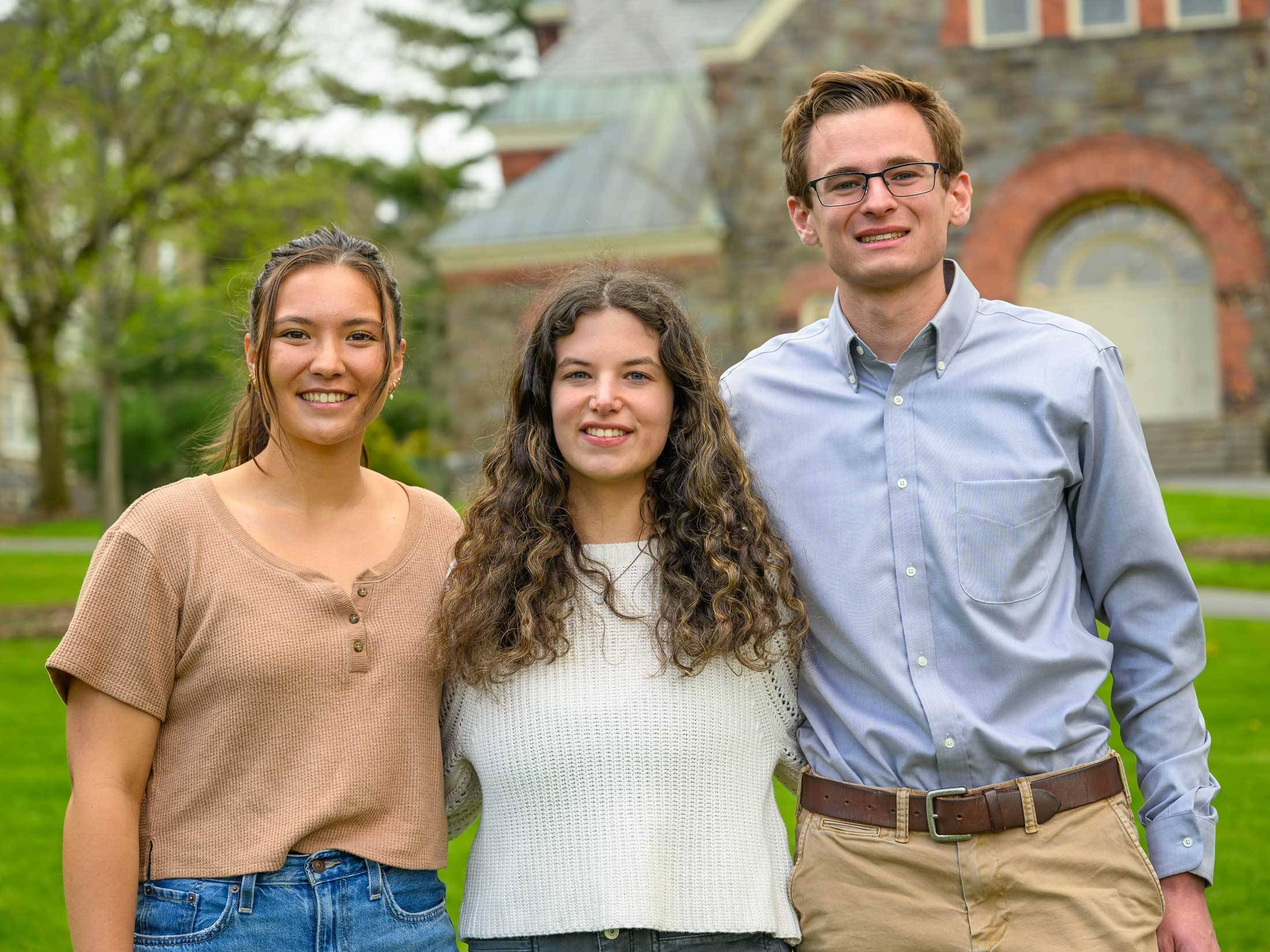 Gavin Fowler ’24, Hayley Lenhard ’24, and Sarah Miller ’24