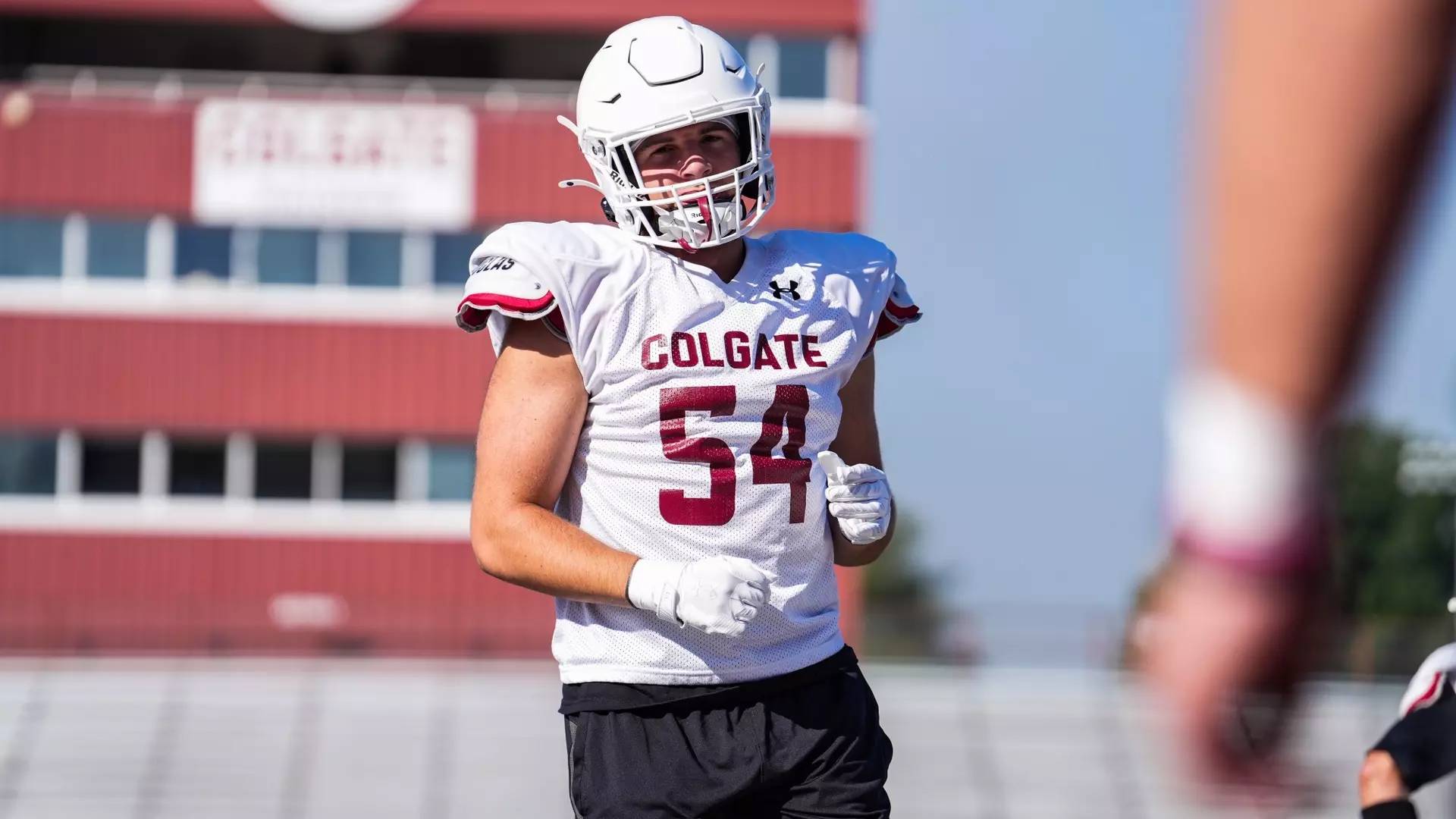 Konrad on football field