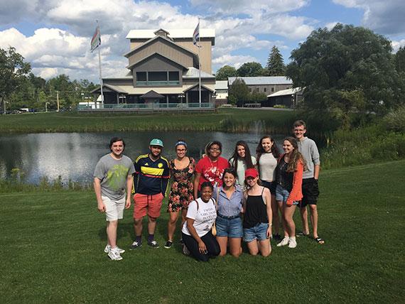 Students at the Glimmerglass Opera for Colgate's theater pre-orientation program.