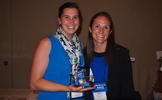 Teresa Olsen, director of operations and strategic planning at the Center for Career Services, and Alumni Engagement Coordinator Jillian Arnault ’10