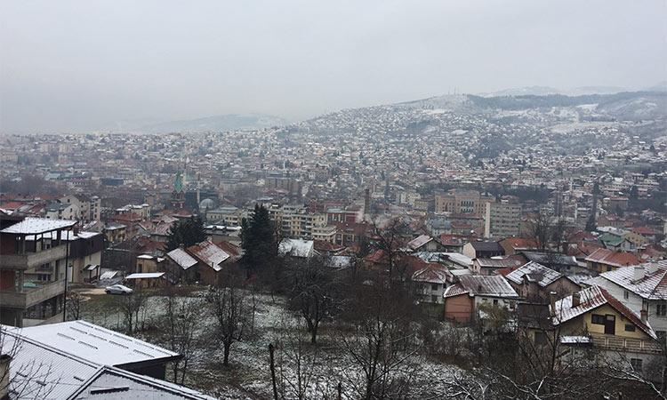 A landscape view of Sarajevo taken by a student participant in the Colgate SRS group.