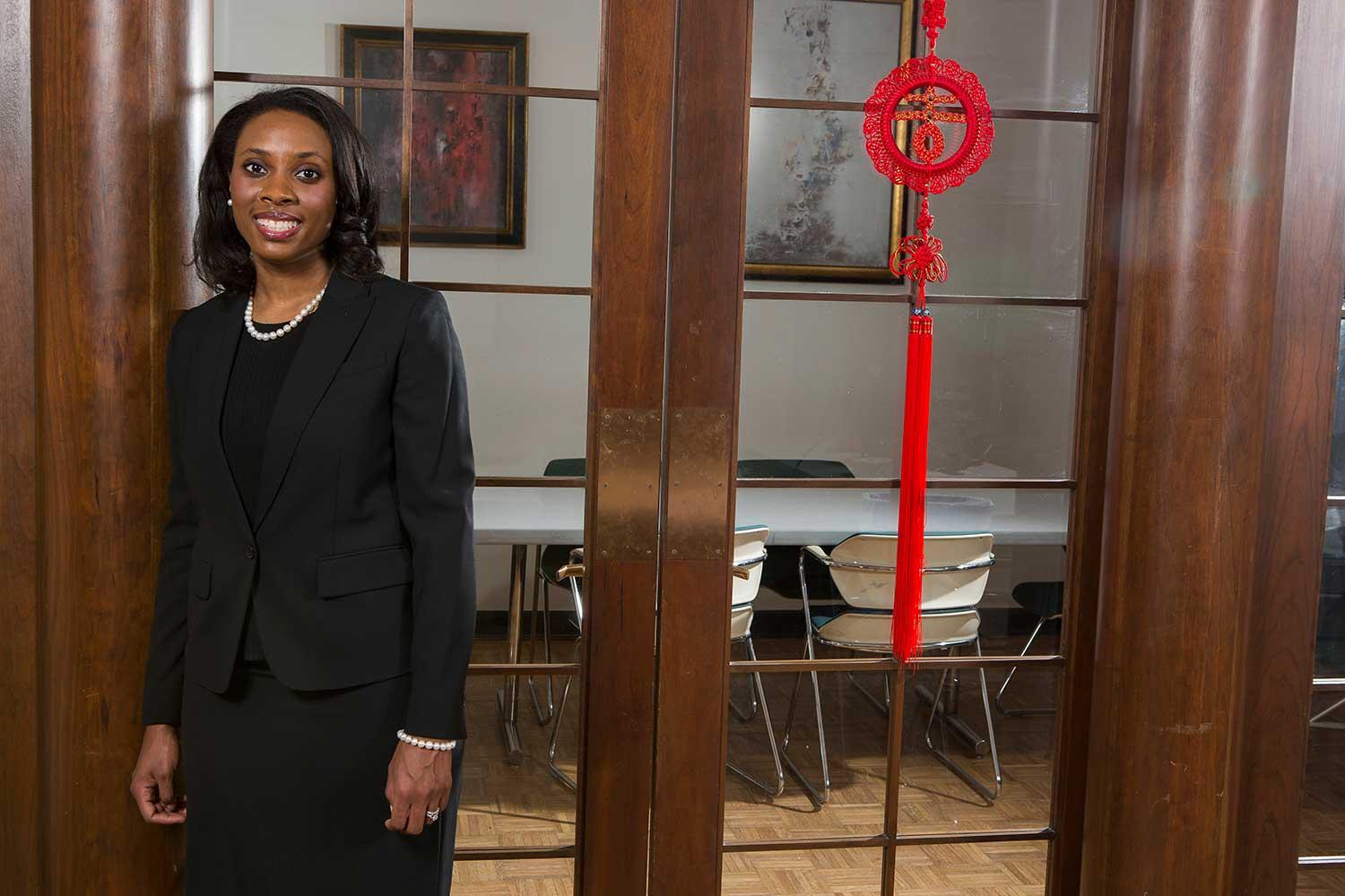 Portrait of Clarissa (Polk) Shah ’10 (Photo by Gerard Gaskin)