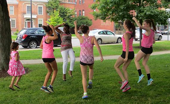 Terica Adams '12 teaches participants