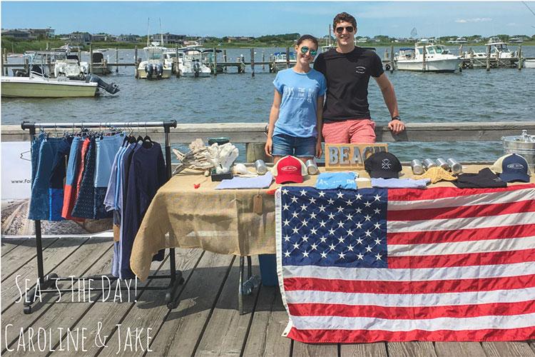 Caroline and Jake Danehy at pop-up store