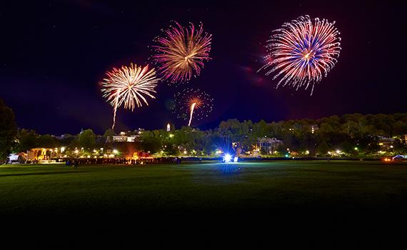 Fireworks light up the sky over Homecoming 2014