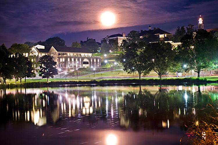 Campus at night