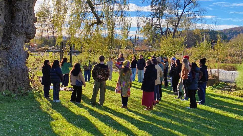 Fermentation class gathers outside
