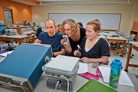 Professor Beth Parks in science lab