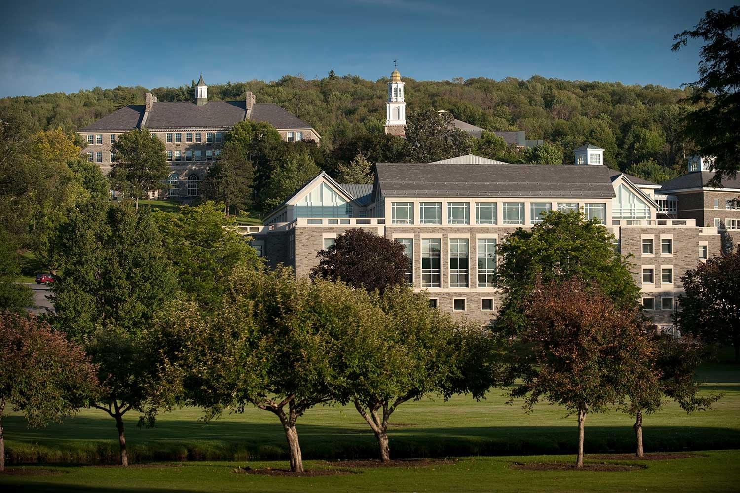 campus buildings and trees